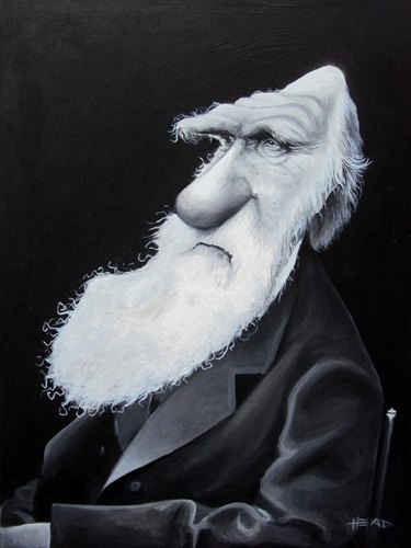 Cartoon: Darwin (medium) by manohead tagged caricatura,manohead,caricature