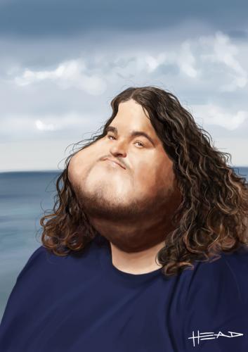 Cartoon: Hurley lost (medium) by manohead tagged caricatura,caricature,manohead