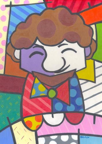 Cartoon: Romero Britto (medium) by manohead tagged caricatura,caricature,manohead