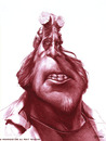 Cartoon: HellBoy (small) by manohead tagged manohead,caricatura