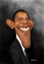 Cartoon: Obama (small) by manohead tagged caricatura,caricature,manohead