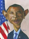 Cartoon: Obama (small) by manohead tagged caricatura,caricature,manohead,barack,obama