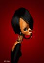 Cartoon: Rihanna (small) by manohead tagged caricatura caricature manohead rihanna