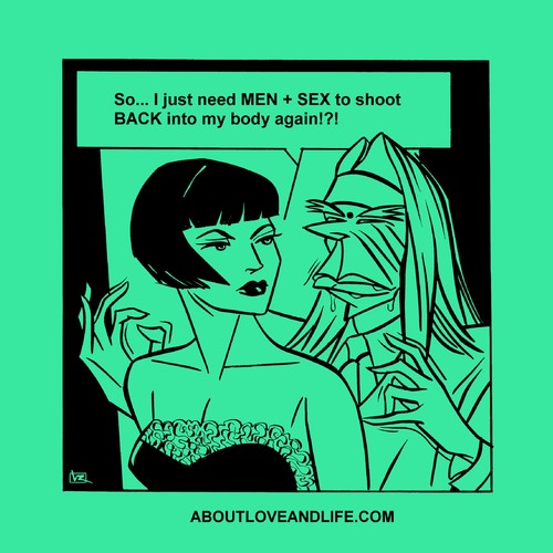 Cartoon: 134_alal Men and Sex (medium) by Age Morris tagged agemorris,victorzilverberg,aboutloveandlife,loveguru,gurutalk,atomstyle,gurutoons,sexadvice,sextips,menandsex,needmen,shootintomybody,shootintoyourbody,lovetip,cosmogirl