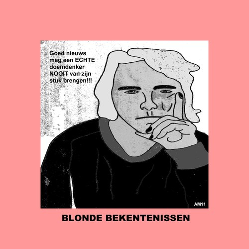 Cartoon: Blonde Bekentenissen - Doemdenk (medium) by Age Morris tagged domblondje,blondebekentenissen,overlevenenliefde,toons,cartoons,atomstyle,aboutloveandlife,victorzilverberg,agemorris,doemdenker,goednieuws,stuk