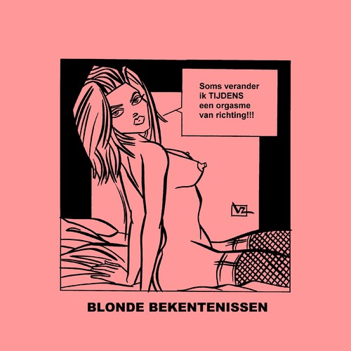 Cartoon: Blonde Bekentenissen - Richting! (medium) by Age Morris tagged tijdens,veranderen,rjchting,seksbehoefte,cosmogirl,lekkerding,domblondje,blondje,dom,blondebekentenissen,overlevenenliefde,victorzilverberg,agemorris,tags,orgasme,sekspraat,hottie,bloot