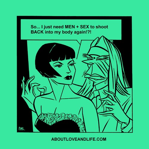 Cartoon: 135_alal Men and Sex sequel (medium) by Age Morris tagged cosmogirl,shootback,body,catchmydrift,getit,knowwhatimean,shootbackintomybody,needmen,menandsex,sextips,gurutoons,atomstyle,gurutalk,loveguru,aboutloveandlife,victorzilverberg,agemorris