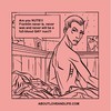 Cartoon: DB_46 Full-blood Gay Man! (small) by Age Morris tagged bedtalk gayhumor gaymen gaytoon dumbblonde blonde dumb atomstyle aboutloveandlife victorzilverberg agemorris fullblood gayman