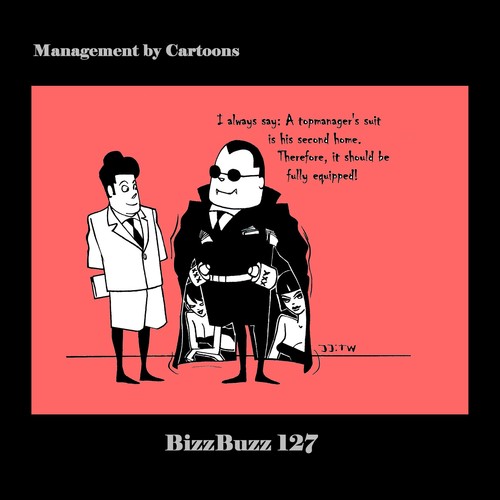 Cartoon: BizzBuzz Suit is Second Home (medium) by MoArt Rotterdam tagged officesurvival,officelife,managementbycartoons,managementcartoons,businesscartoons,bizztoons,bizzbuzz,topmanager,suit,suitissecondhome,secondhome,fullyequipped