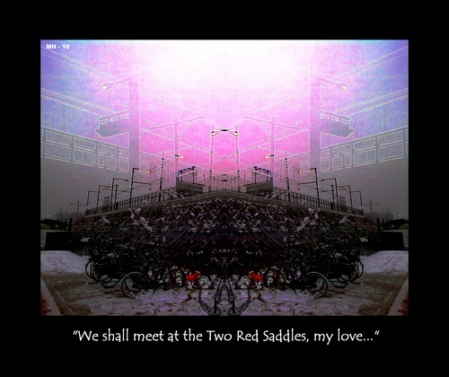 Cartoon: Meet at the Two Red Saddles (medium) by MoArt Rotterdam tagged secretlove,meeting,rendezvous,tworedsaddles