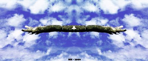 Cartoon: MH - AirBorne (medium) by MoArt Rotterdam tagged airborne,cloudplay,cloud,cloudscape