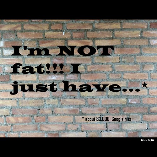 Cartoon: MH - I am NOT Fat! (medium) by MoArt Rotterdam tagged google,googlehits,fat,notfat,justhave,goodreason