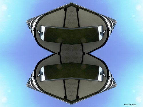 Cartoon: MH - The Floating Castle (medium) by MoArt Rotterdam tagged rotterdam,moart,moartcards,float,floating,zweven,kasteel,castle,realornot,fantasy,future,scifi