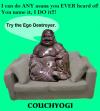 Cartoon: CouchYogi Ego Destroyer (small) by MoArt Rotterdam tagged ego egodestroyer asana yoga yogahumor yogatoons couchyogi yogi yogamaster guru gurutalk yogaphilosophy doit