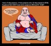 Cartoon: CouchYogi Total Happiness! (small) by MoArt Rotterdam tagged couchyogi,totalhappiness,advice,spiritualadvice,selfhelpbook,5stepprogram