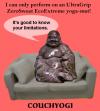 Cartoon: CouchYogi Your Own Limitations (small) by MoArt Rotterdam tagged yogahumor yogatoons couchyogi yoga yogaphilosophy ecoextreme ultragrip zerosweat nosweat yogamat know ownlimitations