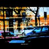 Cartoon: MH - Reflections (small) by MoArt Rotterdam tagged rotterdam moart moartcards reflectie reflection weerspiegeling car auto straat