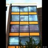 Cartoon: MH - Reflections (small) by MoArt Rotterdam tagged rotterdam flat building reflectie reflections clouds wolken gordijnen curtains