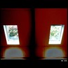 Cartoon: MH - The Roofs Eyes (small) by MoArt Rotterdam tagged roof dak window raam lookingin naarbinnenkijken ogen eyes