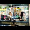 Cartoon: MoArt - Glass Reflections 4 (small) by MoArt Rotterdam tagged tags,rotterdam,moart,moartcards,reflection,reflectie,weerspiegeling,etalage,window,station,people,mensen,wachten,waiting,tram,city