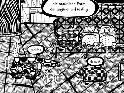 Cartoon: augmented (medium) by bob schroeder tagged augmented,reality,entzug