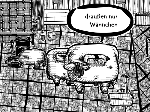 Cartoon: bad (medium) by bob schroeder tagged waschen,koerper,hygiene,obdachlos,bad,sanitaer