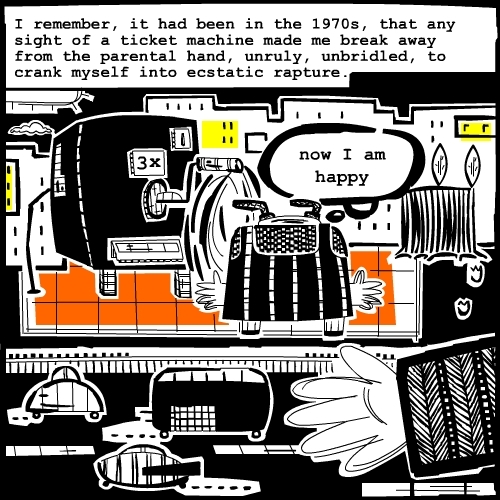 Cartoon: Childhood without cranks (medium) by bob schroeder tagged kaput,conscience,social,authority,museum,virtual,key,button,plastic,metal,ticket,human,machine,crank,childhood,comic