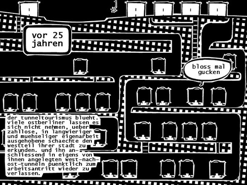 Cartoon: fluchttunnel (medium) by bob schroeder tagged ddr,berlin,mauer,grenze,tunnel,flucht,tag,deutsche,einheit