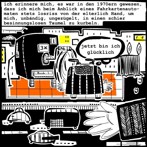 Cartoon: kindheit ohne kurbel (medium) by bob schroeder tagged maschine,automat,digitalisierung,zukunft,frueher