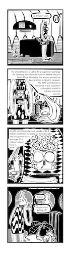 Cartoon: Ypidemi Exchange (medium) by bob schroeder tagged population,exchange,immigration,exploitation,natives,germans,comics,ypidemi