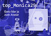 Cartoon: top_Monica29 (small) by bob schroeder tagged sprachassistent,ai,ki,user,avatar,digitalisierung,revolution,ebook