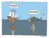 Cartoon: Begegnung (small) by Huse Fack tagged ozean,meer,fisch,schiff,seefahrt