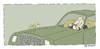 Cartoon: The Hunter (small) by Huse Fack tagged traffic,bicycle,car,driver,fahrrad,auto,verkehr