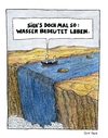 Cartoon: Tonic of life (small) by Huse Fack tagged wasser,water,wasserfall,waterfall