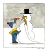 Cartoon: Winter Vegetable (small) by Huse Fack tagged winter snowman vegetable rabbit carrot
