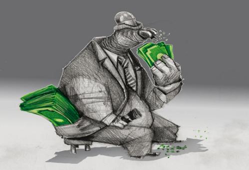 Cartoon: milleniumBug! (medium) by maximilian tagged money