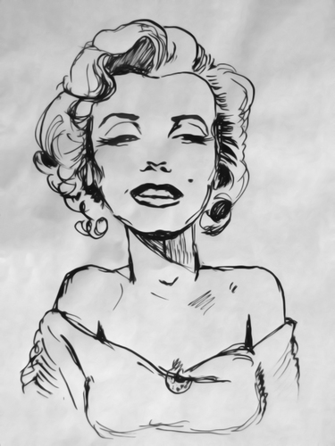 Cartoon: Marilyn Monroe (medium) by Vidal tagged model,singer,actress,monroe,marilyn