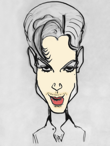 Cartoon: Prince (medium) by Vidal tagged prince,musician