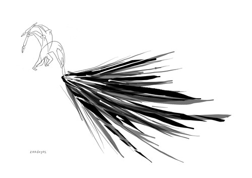 Explosion artist pen ink drawing Explosion artist pen ink drawing