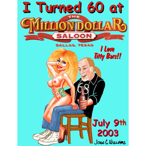 Cartoon: 60 in North Dallas (medium) by saltpppr tagged 60,birthday,age