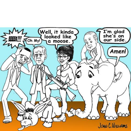Cartoon: Election 2009 (medium) by saltpppr tagged sarah,palin,politics,election