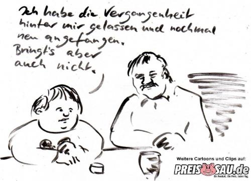 Cartoon: Neubeginn (medium) by preissaude tagged neubeginn