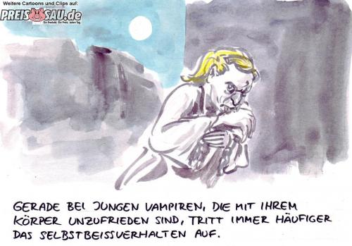 Cartoon: Unleben (medium) by preissaude tagged unleben,vampir