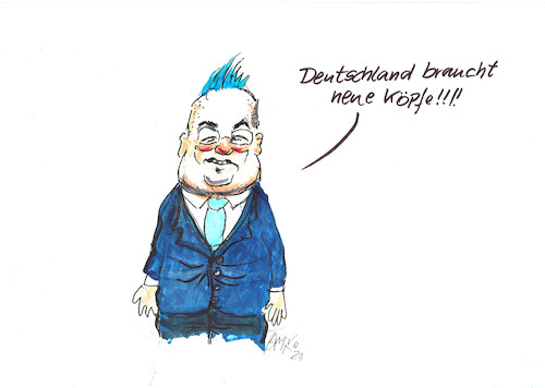 Cartoon: Armin Laschet (medium) by Skowronek tagged armin,laschet,schwein,bundestagswahl,markus,söder,grüne,cdu,csu,nrw,marylin,monroe,rezo,afganistan,linke,skowronek,cartoon,karikatur