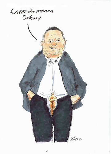 Cartoon: Harvey Weinstein (medium) by Skowronek tagged hollywood,stars,film,kino,oskar,harvey,weinstein,produzent,sexismus,machtmissbrauch