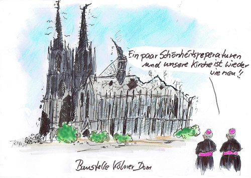Cartoon: Kirche (medium) by Skowronek tagged kölner,dom,missbrauch,woelki,missbrauchgutachten,priester,kardinäle,vertuschung,sexueller,missbrauchkirche,messdiener,skowronek,cartoon