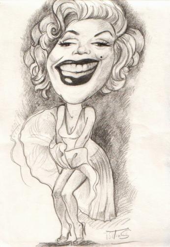 Cartoon: marilyn (medium) by Skowronek tagged portaitkarikatur,filmstar