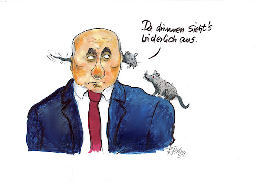 Cartoon: Ratten (medium) by Skowronek tagged putin,russland,krieg,olaf,scholz,taurus,eu,waffen,deutschland,ratten,ukraine,skowronek,cartoon,nato,usa