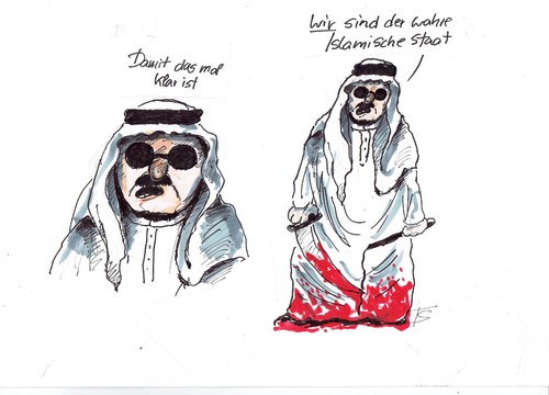 Cartoon: Saudi Arabien (medium) by Skowronek tagged islam,scheich,terror,todesstrafe