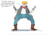 Cartoon: Coronatrump (small) by Skowronek tagged corona,unfall,pandemie,cowboy,new,york,präsident,hammsterkäufe,klopapier,auto